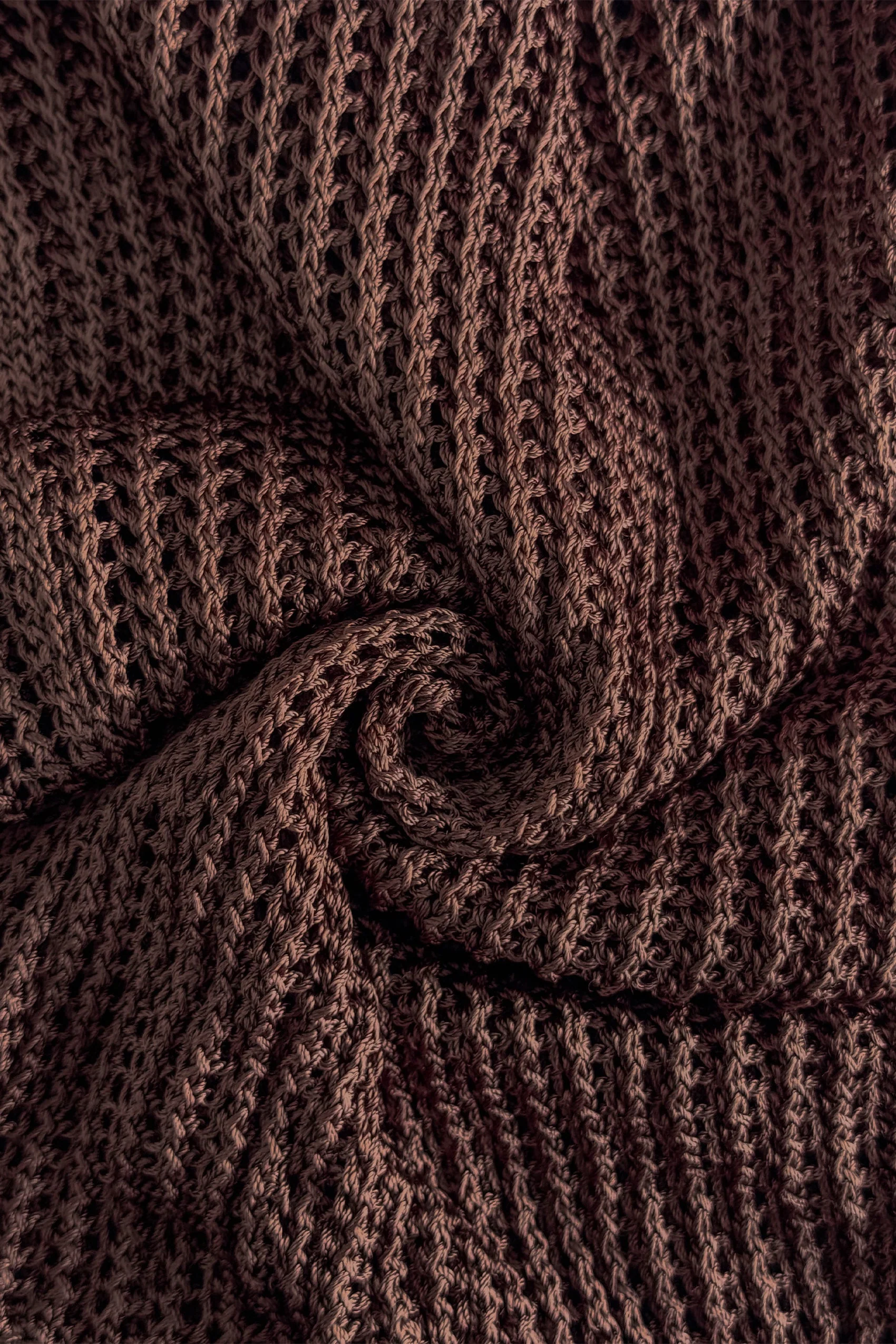 Zelie Crochet Mini Dress in Cacao - Image 13